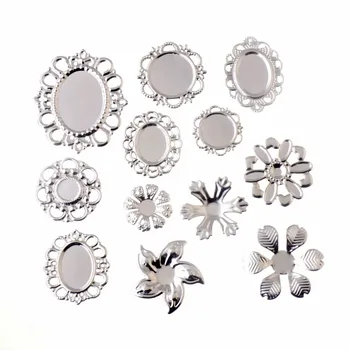 Free shipping Metal Flower Filigree Silver TONE Cabochon Setting Wraps Connectors Crafts Decoration DIY Embellishments
Free shipping Metal Flower Filigree Silver TONE Cabochon Setting Wraps Connectors Crafts Decoration DIY Embellishments