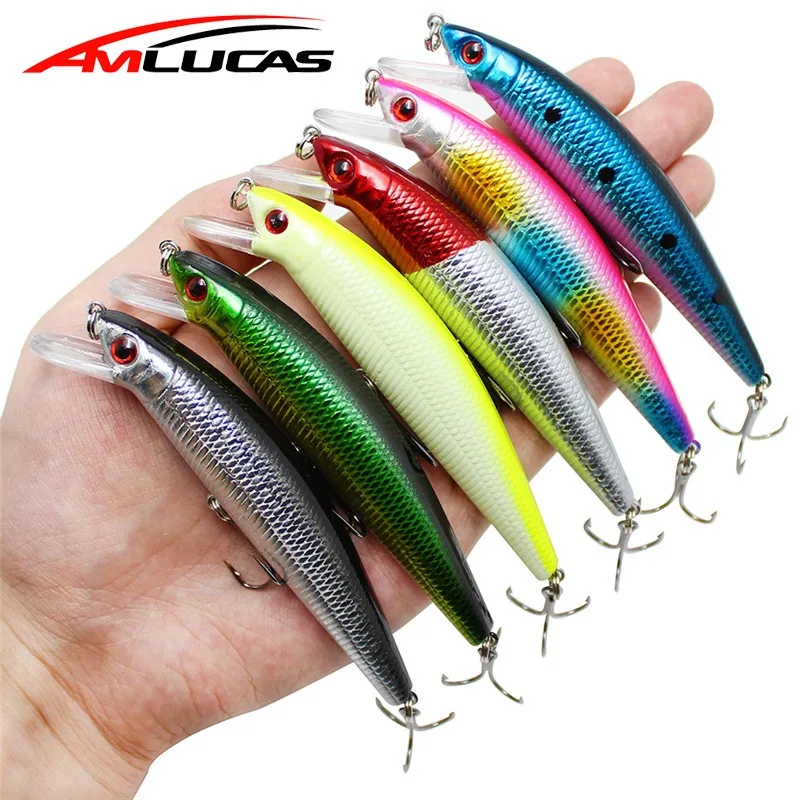 Amlucas Wobbler Fishing Lure 9.5cm 9.6g Minnow Crankbait 3D Eyes Artificial Hard Bait Carp Fishing Tackle bass pike lure WW206
Amlucas Wobbler Fishing Lure 9.5cm 9.6g Minnow Crankbait 3D Eyes Artificial Hard Bait Carp Fishing Tackle bass pike lure WW206