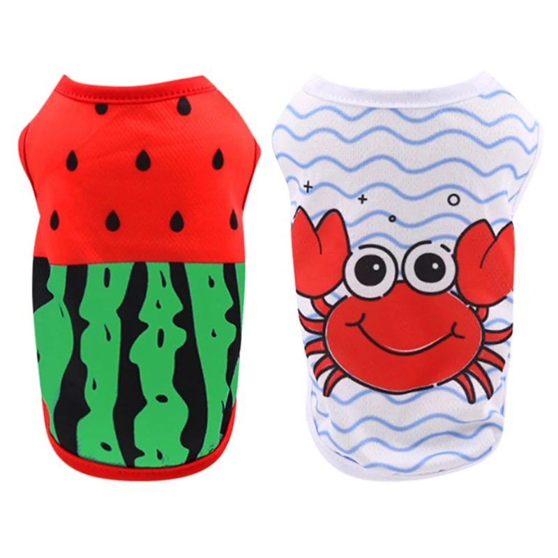 Spring Summer Pet Dog Vest T-Shirt Cute Watermelon Crab Printed Dog Shirt Pet Clothes For Dogs Cats Puppy Sleeveless Clothes
Spring Summer Pet Dog Vest T-Shirt Cute Watermelon Crab Printed Dog Shirt Pet Clothes For Dogs Cats Puppy Sleeveless Clothes