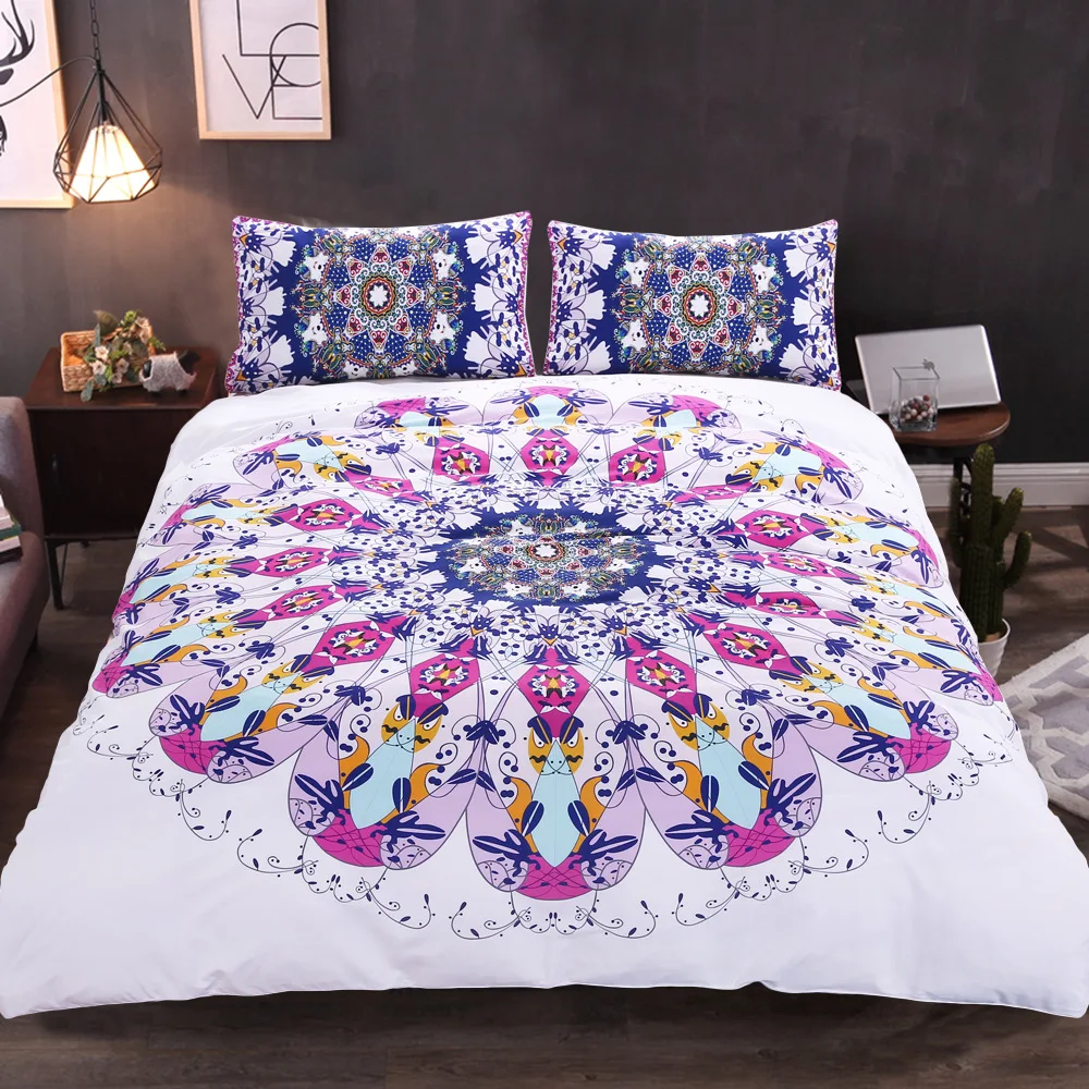 White Mandala Bedding Sets Bohemian Bedspread Duvet Cover With Pillowcase Queen Size Luxury Soft Bed Cover Flower Home Textile
White Mandala Bedding Sets Bohemian Bedspread Duvet Cover With Pillowcase Queen Size Luxury Soft Bed Cover Flower Home Textile