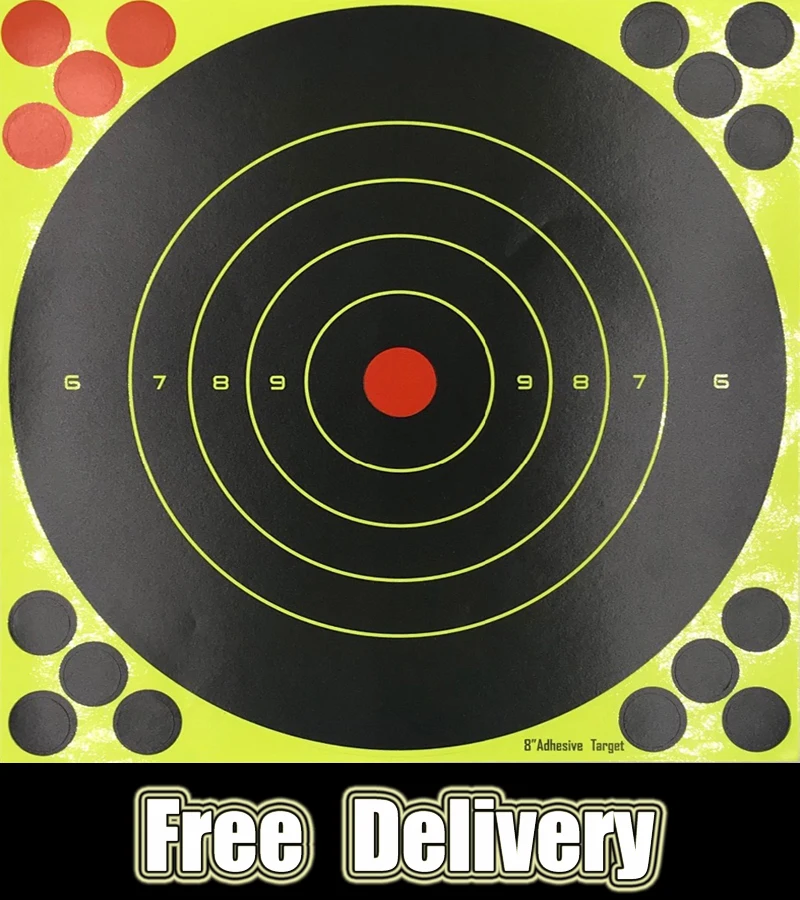 10Pcs 8" Target Shooting Paper Splatter Self Adhesive Fluorescent Yellow Target Stickers for Training Hunting archery Shooting
10Pcs 8" Target Shooting Paper Splatter Self Adhesive Fluorescent Yellow Target Stickers for Training Hunting archery Shooting