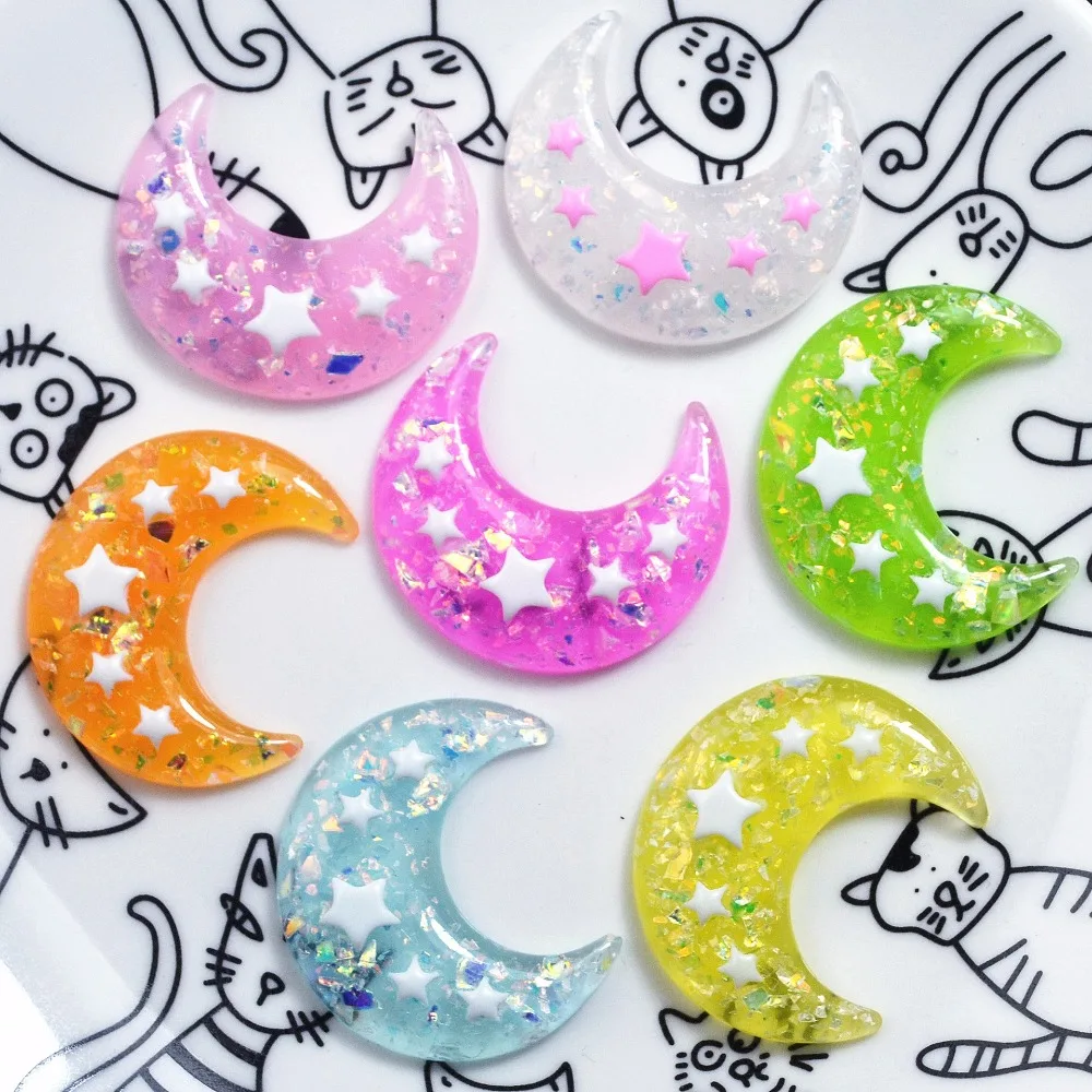 10pcs/lot 31X32mm Mixed Kawaii Resin glitter Moon Cabochon For Art Supply Scrapbooking DIY Craft Decoration Favor
10pcs/lot 31X32mm Mixed Kawaii Resin glitter Moon Cabochon For Art Supply Scrapbooking DIY Craft Decoration Favor