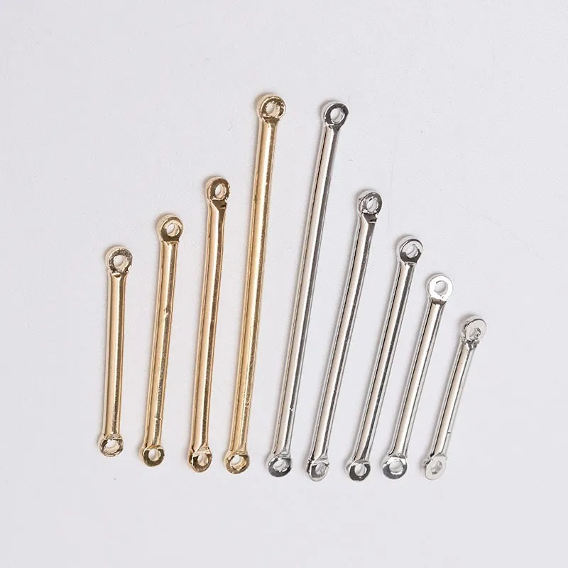 Hot 20pcs Double Hole Round Connection Rod Metal Earrings Ear Clip Ear Hook Diy Handmade Earring Jewelry Materials Accessories
Hot 20pcs Double Hole Round Connection Rod Metal Earrings Ear Clip Ear Hook Diy Handmade Earring Jewelry Materials Accessories