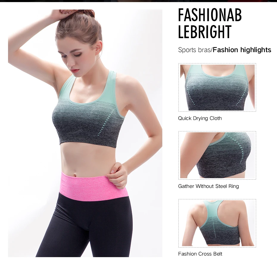 PHIKESEYA Sports Bra High Stretch Breathable Top Fitness Women Padded for Running Yoga Gym Seamless Crop Bra Gradient Sport Bra
PHIKESEYA Sports Bra High Stretch Breathable Top Fitness Women Padded for Running Yoga Gym Seamless Crop Bra Gradient Sport Bra