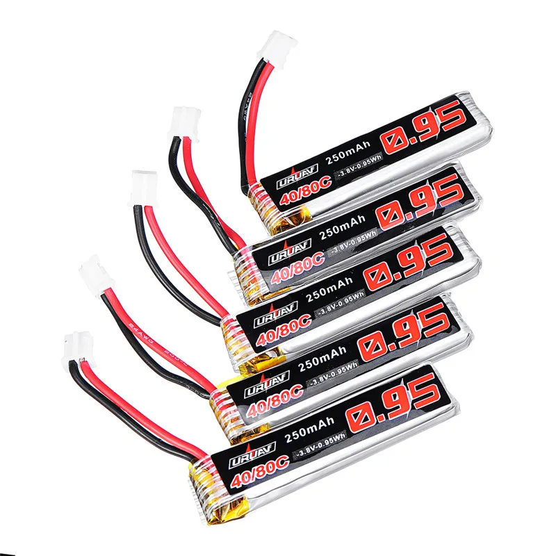 5Pcs URUAV 3.8V 250mAh 40C/80C 1S Reachargeable Lipo Battery PH2.0 Plug for Eachine US65 UK65 QX65 URUAV UR65
5Pcs URUAV 3.8V 250mAh 40C/80C 1S Reachargeable Lipo Battery PH2.0 Plug for Eachine US65 UK65 QX65 URUAV UR65