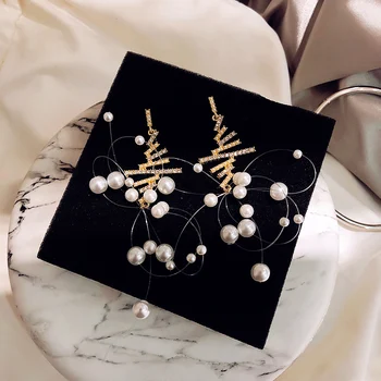 Hyperbole Crystal Geometric Women Dangle Earrings Line Long Pearl Earrings For Women Drops Earrings Bohemian Earrings
Hyperbole Crystal Geometric Women Dangle Earrings Line Long Pearl Earrings For Women Drops Earrings Bohemian Earrings
