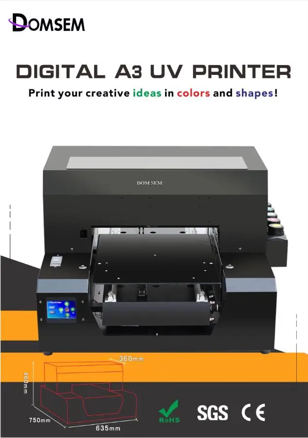 China Original factory Automatic Multicolor A3 UV Flatbed Printer with EPSON head UV LED system LCD touch screen
China Original factory Automatic Multicolor A3 UV Flatbed Printer with EPSON head UV LED system LCD touch screen