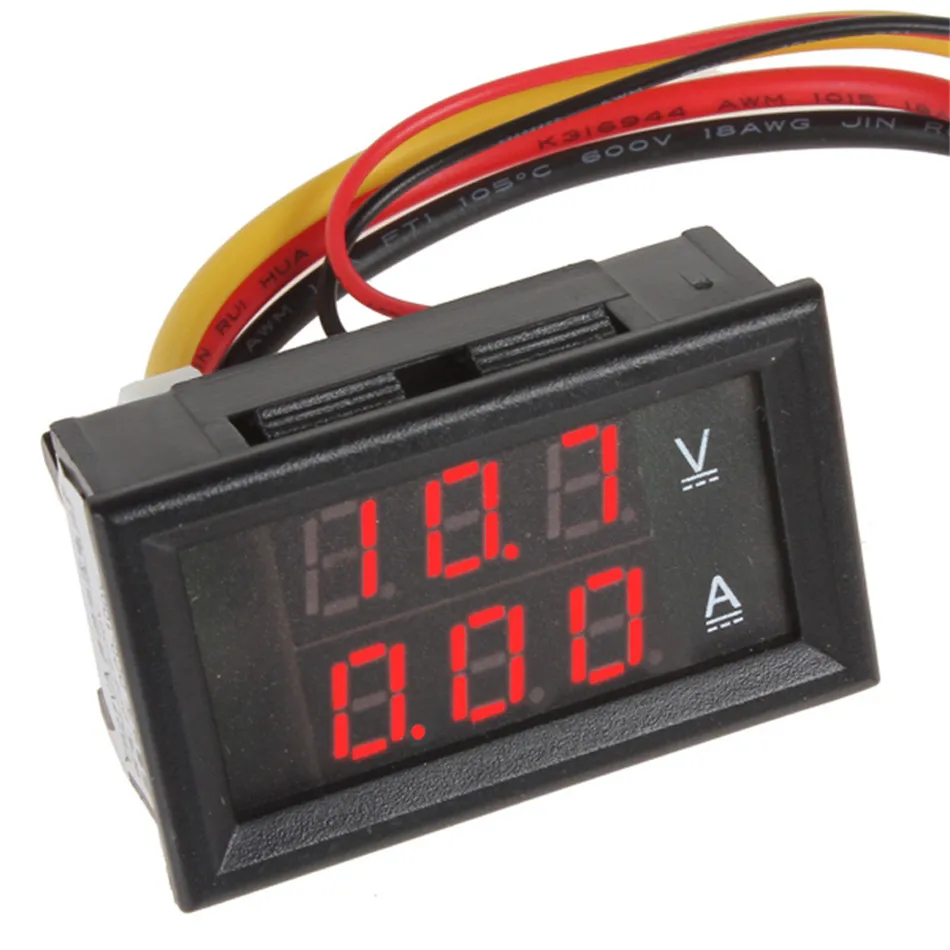 IZTOSS Universal Multi-function DC 0-100V/10A Red LED Dual Display Ammeter Voltmeter Volt Amp Meter for Cars / Motorcycles
IZTOSS Universal Multi-function DC 0-100V/10A Red LED Dual Display Ammeter Voltmeter Volt Amp Meter for Cars / Motorcycles
