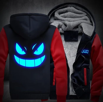 Luminous Thicken Men Women Hoodie Pocket Monster Gengar Zipper Jacket Sweatshirts Coat Top Clothing Casual
Luminous Thicken Men Women Hoodie Pocket Monster Gengar Zipper Jacket Sweatshirts Coat Top Clothing Casual