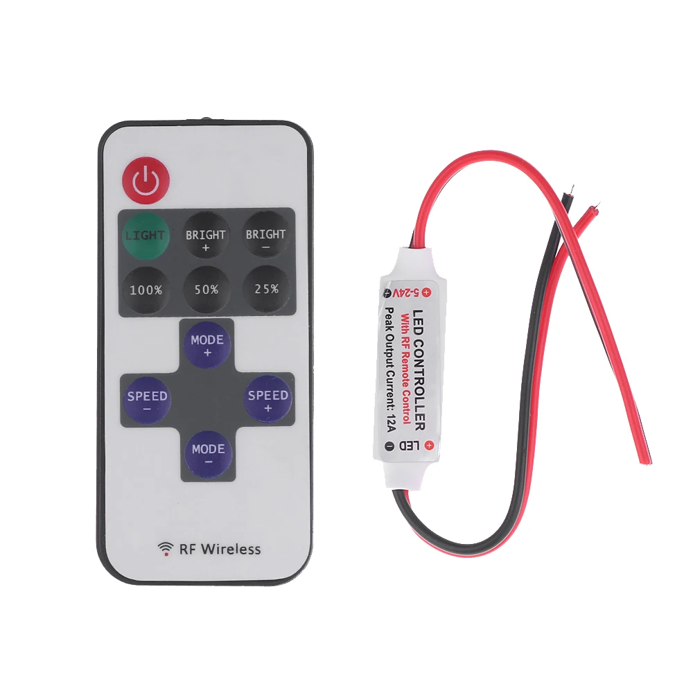 New Popular Useful 12V 8 Modes Wireless LED Strip Controller Mini RF Remote Power Supply Dimmer Switch Light Parts
New Popular Useful 12V 8 Modes Wireless LED Strip Controller Mini RF Remote Power Supply Dimmer Switch Light Parts