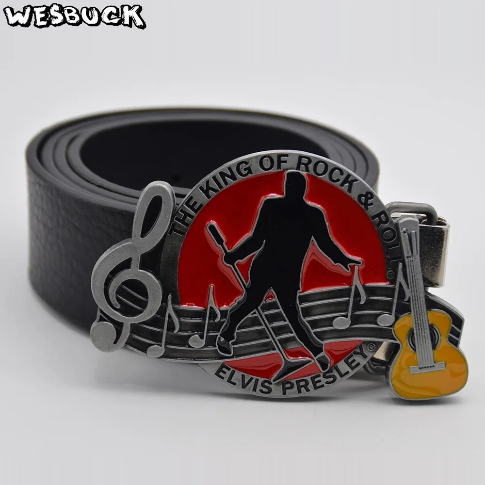 5 PCS MOQ WesBuck Brand ELVIS PRESLEY The King Of Rock & Roll Cowboy belt buckles Metal Western Men Women Buckle With PU Belt
5 PCS MOQ WesBuck Brand ELVIS PRESLEY The King Of Rock & Roll Cowboy belt buckles Metal Western Men Women Buckle With PU Belt