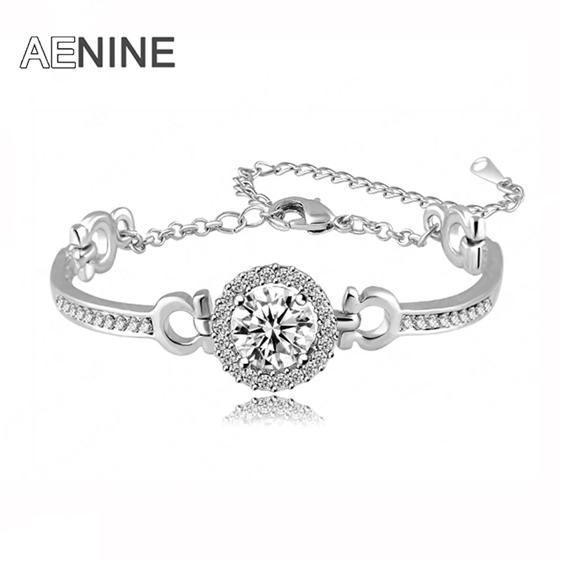 AENINE Romantic Valentine's Gift Bangle White Gold Color Round CZ Stone Bracelet For Women Trendy Christmas Jewelry B150110220R
AENINE Romantic Valentine's Gift Bangle White Gold Color Round CZ Stone Bracelet For Women Trendy Christmas Jewelry B150110220R