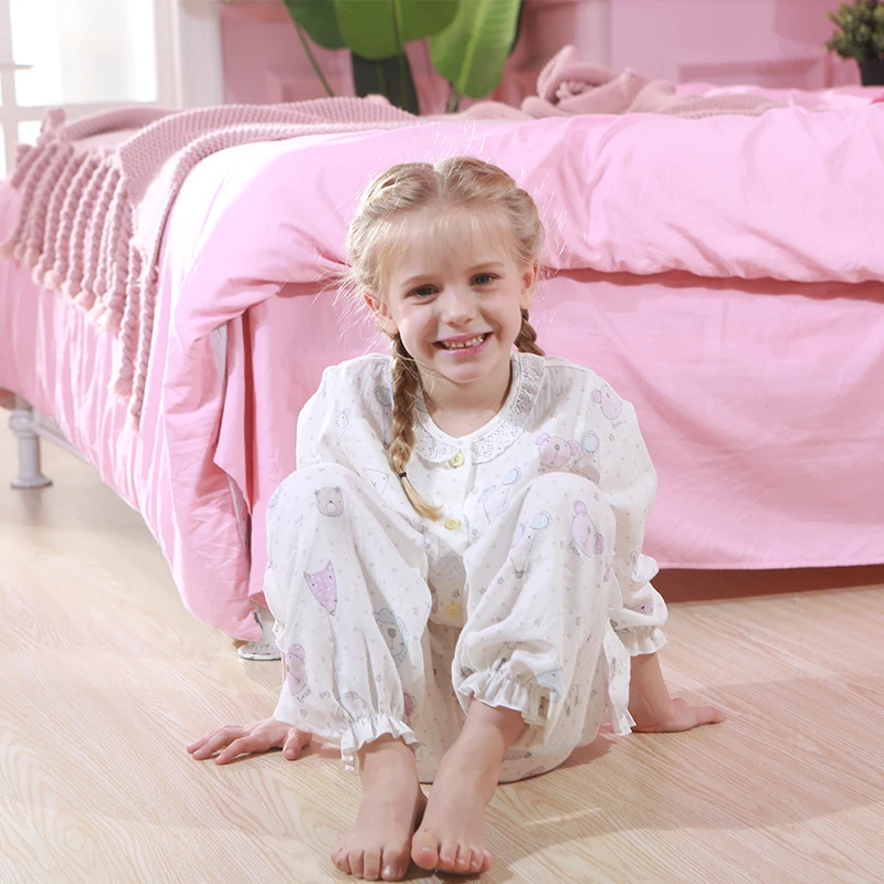 Girls'Cotton Printed Garment Long Sleeve Nightwear Children's Spring and Summer Thin Baby Home Suit
Girls'Cotton Printed Garment Long Sleeve Nightwear Children's Spring and Summer Thin Baby Home Suit