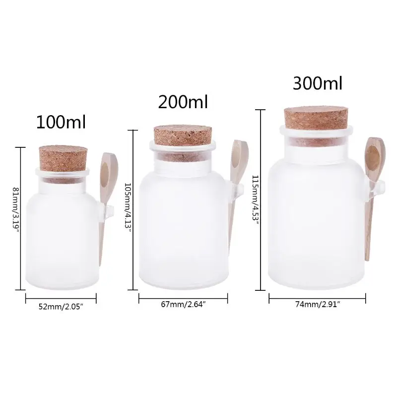 Scrub Bath Salt ABS Bottle Sealed Jar Wooden Spoon Soft Cork Storage Stopper Bottle Frosted Seal Bottle Refillable Mask Powder
Scrub Bath Salt ABS Bottle Sealed Jar Wooden Spoon Soft Cork Storage Stopper Bottle Frosted Seal Bottle Refillable Mask Powder
