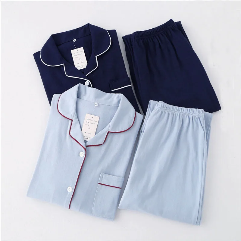 Couples Pajama Set Men Pajamas Knitted Cotton Women pijama hombre 2018 Spring Casual Home Clothing Lounge Wear
Couples Pajama Set Men Pajamas Knitted Cotton Women pijama hombre 2018 Spring Casual Home Clothing Lounge Wear