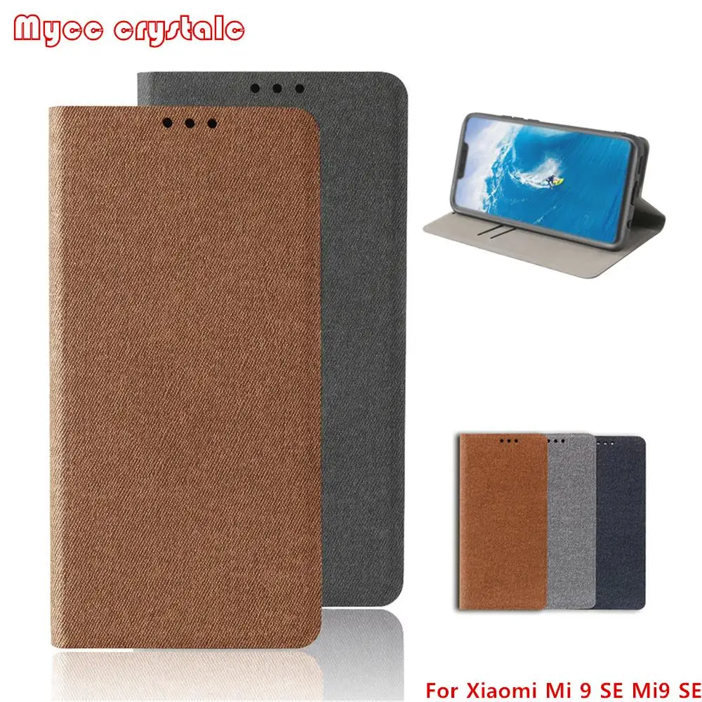 Роскошный тканевый чехол из искусственной кожи с откидной крышкой для Xiaomi Mi 9 SE Mi9