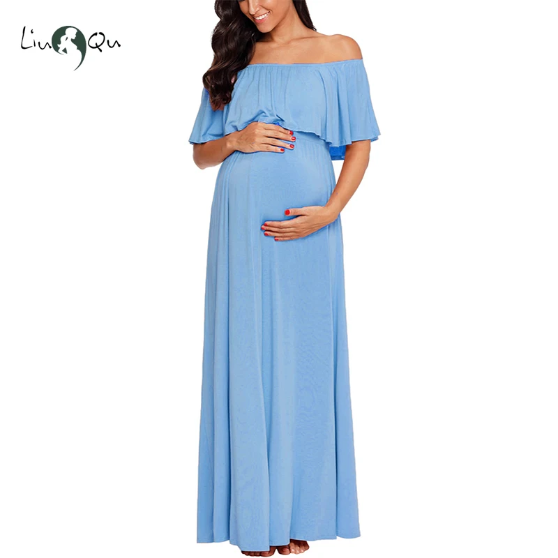 Women's Maternity Dresses Slask Neck Ruffles Pregnancy Dress Pregnant Clothes Pregnant Women Maternity Dress For Baby Shower
Women's Maternity Dresses Slask Neck Ruffles Pregnancy Dress Pregnant Clothes Pregnant Women Maternity Dress For Baby Shower