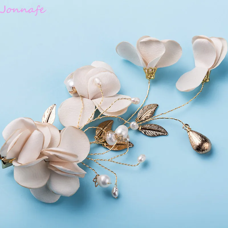 Jonnafe Beige Flower Hair Accessories Bridal Clip Pearls Wedding Comb Hair Jewelry Handmade Women Headpiece
Jonnafe Beige Flower Hair Accessories Bridal Clip Pearls Wedding Comb Hair Jewelry Handmade Women Headpiece
