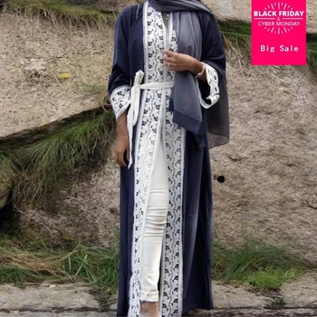 S-5XL Plus Size Adult Casual lace stitching Robe Musulmane Turkish Abaya New fashion islamic Arab Worship Service Wj1167
S-5XL Plus Size Adult Casual lace stitching Robe Musulmane Turkish Abaya New fashion islamic Arab Worship Service Wj1167