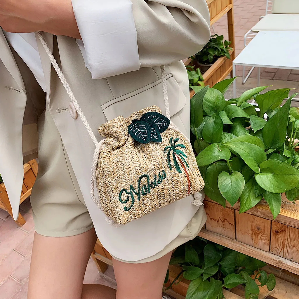 Women's Fashion Embroidery String Drawstring bucket woven bag casual beach bag embroidery letters Beach Bags dropship May28
Women's Fashion Embroidery String Drawstring bucket woven bag casual beach bag embroidery letters Beach Bags dropship May28