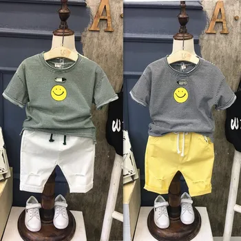 Boys Casual Fashion Striped Sets Children Tracksuits Clothins Kids Striped T Shirt+hole Ripped Shorts Sets 2pcs Sport Clothes
Boys Casual Fashion Striped Sets Children Tracksuits Clothins Kids Striped T Shirt+hole Ripped Shorts Sets 2pcs Sport Clothes
