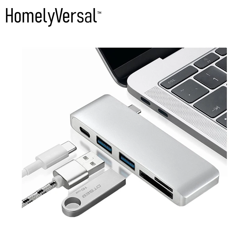 Homelyversal new MacBoook docking station hub converter USB-C to HDMI/type-c docking station usb3.0 port
Homelyversal new MacBoook docking station hub converter USB-C to HDMI/type-c docking station usb3.0 port