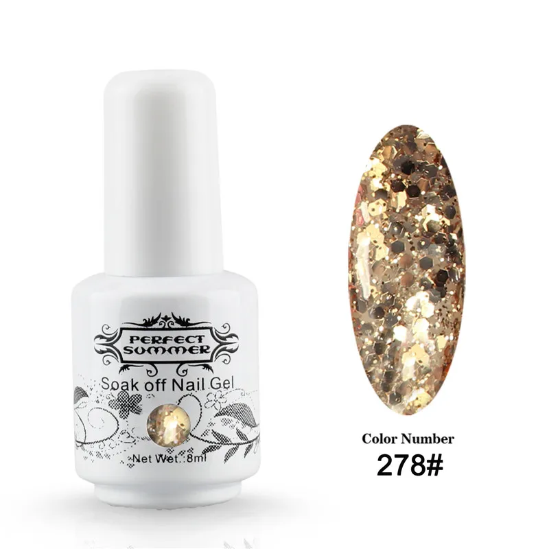 Perfect Summer Golden Color Nail Polish Glitter 8ml60 Colors Nail Art UV LED Soak off Gel Lacquer Manicure Nail Polish
Perfect Summer Golden Color Nail Polish Glitter 8ml60 Colors Nail Art UV LED Soak off Gel Lacquer Manicure Nail Polish