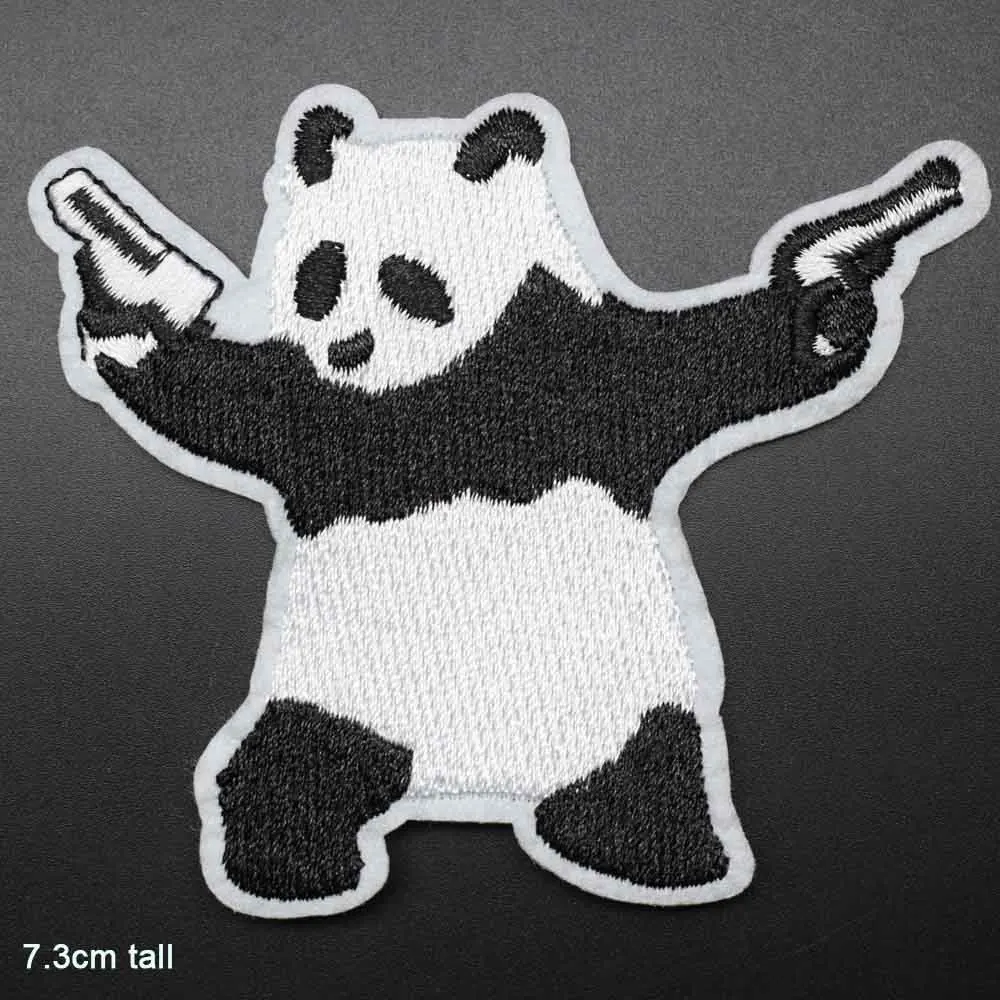 Panda With Gun Pistol Iron On Embroidered Clothes Patches For Clothing Stickers Garment Wholesale
Panda With Gun Pistol Iron On Embroidered Clothes Patches For Clothing Stickers Garment Wholesale