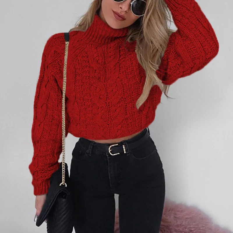 Spring Women Twist Knitted Turtleneck Short Pullover 2019 Spring Black Female Sweater Sexy Lady Crop Top Pullovers Dropshipping
Spring Women Twist Knitted Turtleneck Short Pullover 2019 Spring Black Female Sweater Sexy Lady Crop Top Pullovers Dropshipping