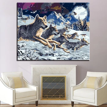 A Pack of Wolves is Running On the Snowy Mountain Picture By Numbers DIY Painting Kits Hand paited On Linen Canvas Unique Gift
A Pack of Wolves is Running On the Snowy Mountain Picture By Numbers DIY Painting Kits Hand paited On Linen Canvas Unique Gift