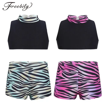 Children Kids Teens Sleeveless Ballet Dance Crop Top Zebra Striped Shorts Set Girls Gymnastics Workout Ballerina Dance Wear
Children Kids Teens Sleeveless Ballet Dance Crop Top Zebra Striped Shorts Set Girls Gymnastics Workout Ballerina Dance Wear