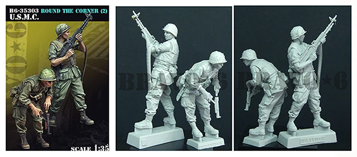 Unpainted Kit 1/35 Round the Corner Two standing soldier Resin Figure miniature garage kit
Unpainted Kit 1/35 Round the Corner Two standing soldier Resin Figure miniature garage kit