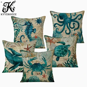 Sea Turtle Printed Linen Cushion Cover Marine Ocean Whale Octopus Hippocampus Home Decor Pillowcase Sofa Decoration Pillow Case
Sea Turtle Printed Linen Cushion Cover Marine Ocean Whale Octopus Hippocampus Home Decor Pillowcase Sofa Decoration Pillow Case