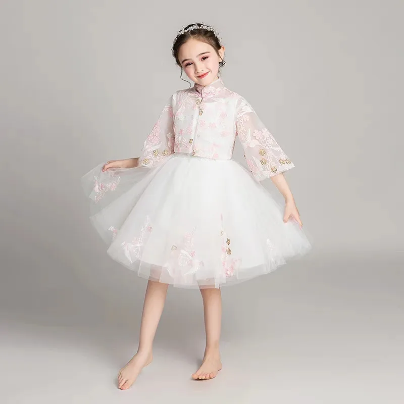 Kids Baby Embroidery Flowers Birthday Evening Party Princess Mesh Dress With Cloak Children Girls Pageant Host Dance Tutu Dress
Kids Baby Embroidery Flowers Birthday Evening Party Princess Mesh Dress With Cloak Children Girls Pageant Host Dance Tutu Dress