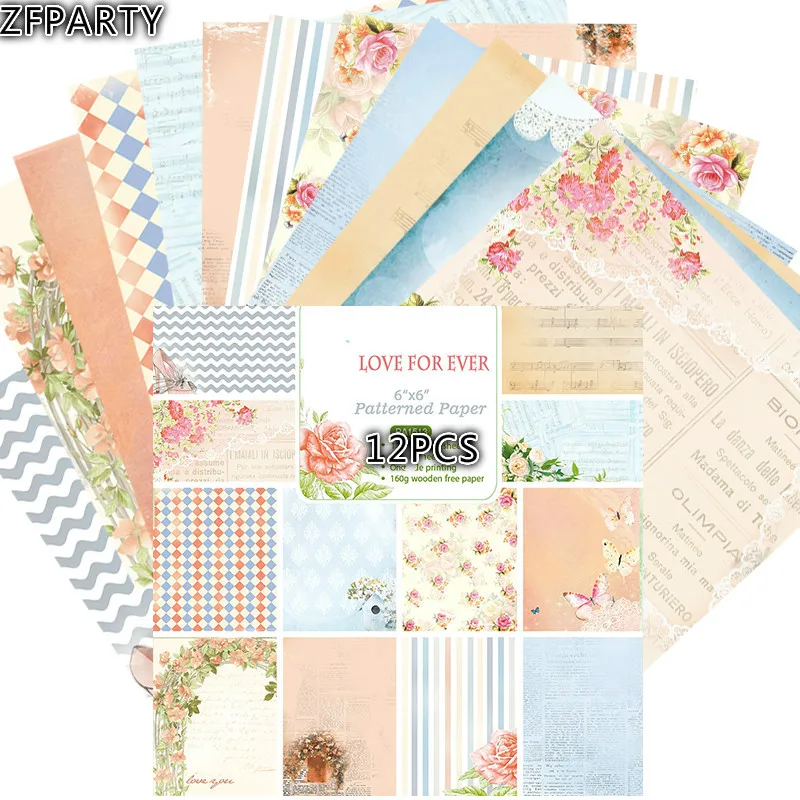 ZFPARTY 12ps 6" Single-side Printed Wedding flower door pattern creative papercraft art paper handmade scrapbooking kit set book
ZFPARTY 12ps 6" Single-side Printed Wedding flower door pattern creative papercraft art paper handmade scrapbooking kit set book
