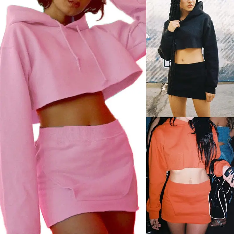 2Pcs Set Women Clothes Tracksuit Hoodie Short Sweatshirt Crop Top Skirt Casual Suit Outwear New Autumn Clothing
2Pcs Set Women Clothes Tracksuit Hoodie Short Sweatshirt Crop Top Skirt Casual Suit Outwear New Autumn Clothing