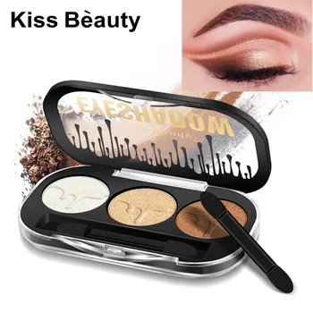 Kiss beauty 3 colors shimmer matte eyeshadow palette waterproof long lasting earth nude tone smoky eyeshadow metallic kit KB022
Kiss beauty 3 colors shimmer matte eyeshadow palette waterproof long lasting earth nude tone smoky eyeshadow metallic kit KB022