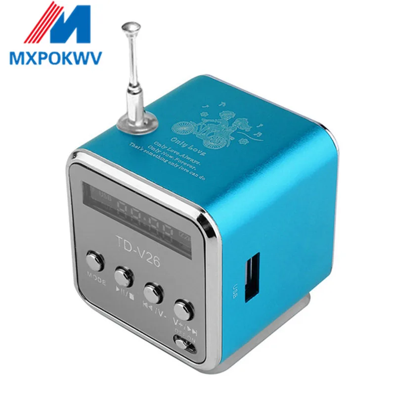 Mini Portable Radio FM Speaker 3W Aluminum Alloy Music Box LED Display Mp4 Mp3 Speaker Player Support USB TF Card FM V26 TD
Mini Portable Radio FM Speaker 3W Aluminum Alloy Music Box LED Display Mp4 Mp3 Speaker Player Support USB TF Card FM V26 TD