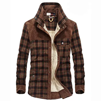 Men's Thick Warm Fleece Inner Lining Check Plaid Shirt Cotton Winter Long Sleeve Shirt
Men's Thick Warm Fleece Inner Lining Check Plaid Shirt Cotton Winter Long Sleeve Shirt