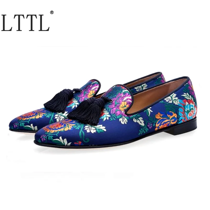 LTTL Fashion Multicolor Floral Embroidered Loafers Men Dress shoes Handmade Tassel Shoes Casual Slippers Male Prom Shoes
LTTL Fashion Multicolor Floral Embroidered Loafers Men Dress shoes Handmade Tassel Shoes Casual Slippers Male Prom Shoes