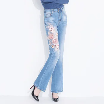 New Women High Waist Embroidery Jeans Fashion Wome Beaded embroidery decal applique Lace Embroidery Lace Denim Trousers Bell
New Women High Waist Embroidery Jeans Fashion Wome Beaded embroidery decal applique Lace Embroidery Lace Denim Trousers Bell