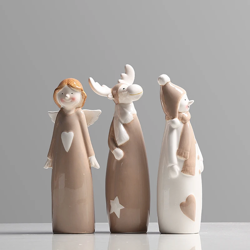 Ceramic Christmas snowman Figurines Home Decoration cute cartoon figurine Living Room decor Ornaments Christmas decoration
Ceramic Christmas snowman Figurines Home Decoration cute cartoon figurine Living Room decor Ornaments Christmas decoration
