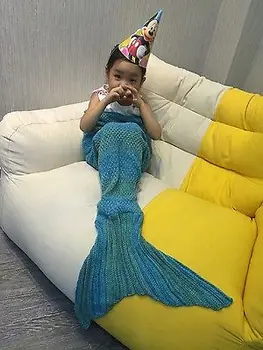 Crocheted Lapghan Rug Cute Kids Mermaid Tail Knit Blanket Hot Fashion Child Lapghan Blanket
Crocheted Lapghan Rug Cute Kids Mermaid Tail Knit Blanket Hot Fashion Child Lapghan Blanket