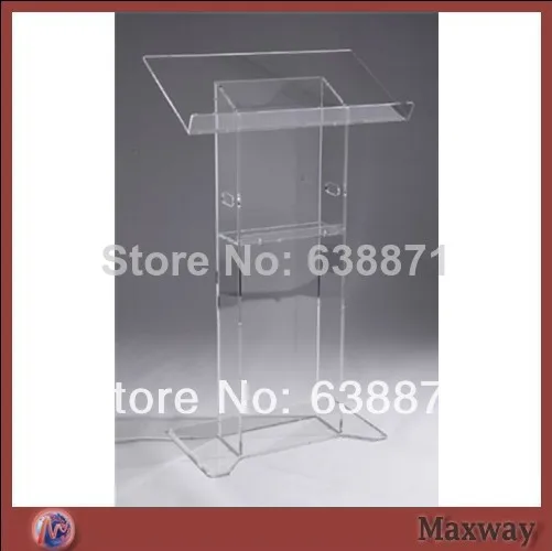 

Free Shiping Hot Sell Floor Standing Transparent Acrylic Lectern Acrylic Podium / Pulpit / Lectern