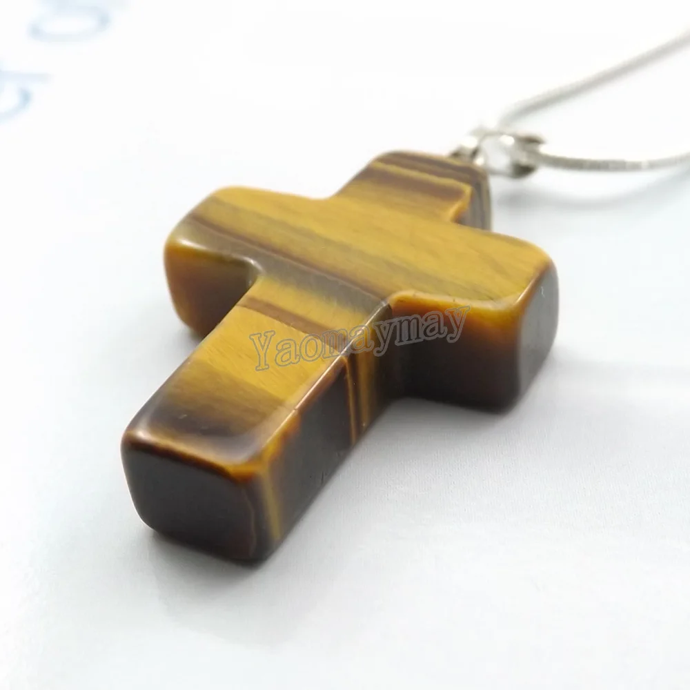 Natural Tiger's Eye Stone Cross Pendant Choker Silver Plated Necklace For Women 20pcs/lot
Natural Tiger's Eye Stone Cross Pendant Choker Silver Plated Necklace For Women 20pcs/lot