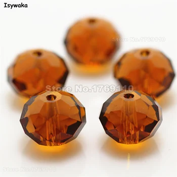 Isywaka Brown Color 10*12mm 70pcs Rondelle Austria faceted Crystal Glass Beads Loose Spacer Round Beads for Jewelry Making
Isywaka Brown Color 10*12mm 70pcs Rondelle Austria faceted Crystal Glass Beads Loose Spacer Round Beads for Jewelry Making