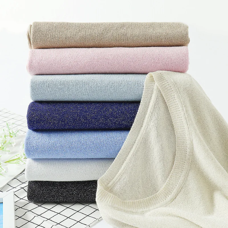 8 Colors Spring Autumn Women Sweater O-neck Long Sleeve Solid Color Knit Female Shiny Glitter Loose Oversize Sexy Thin Basic Top
8 Colors Spring Autumn Women Sweater O-neck Long Sleeve Solid Color Knit Female Shiny Glitter Loose Oversize Sexy Thin Basic Top