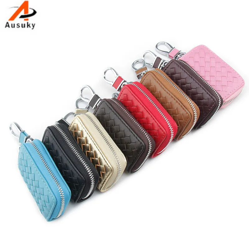 Woven pattern Genuine Leather Car Key Wallets Men Key Holder Housekeeper Keys Organizer Keychain Covers Pouch Purse -30
Woven pattern Genuine Leather Car Key Wallets Men Key Holder Housekeeper Keys Organizer Keychain Covers Pouch Purse -30