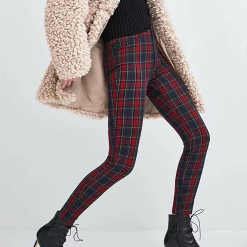 NORMOV Fashion High Waist Plaid Leggings Women Red Black Plaid England Style Pants Slim Fit Polyester Breathable Leggings Ladies
NORMOV Fashion High Waist Plaid Leggings Women Red Black Plaid England Style Pants Slim Fit Polyester Breathable Leggings Ladies