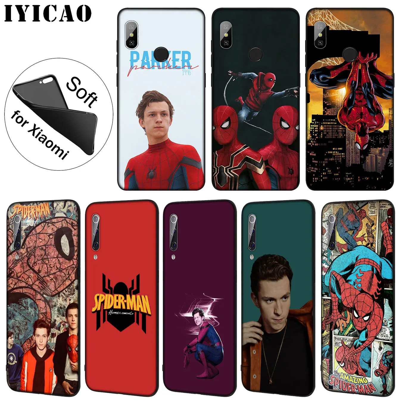 IYICAO Marvel Tom Holland SpiderMan Soft Silicone Phone Case for Xiaomi Mi 9 8 A2 Lite A1 6 6X pocophone f1 MAX 3 mi9 mi8 mia2
IYICAO Marvel Tom Holland SpiderMan Soft Silicone Phone Case for Xiaomi Mi 9 8 A2 Lite A1 6 6X pocophone f1 MAX 3 mi9 mi8 mia2